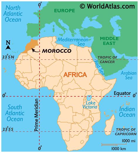 morocco map in africa
